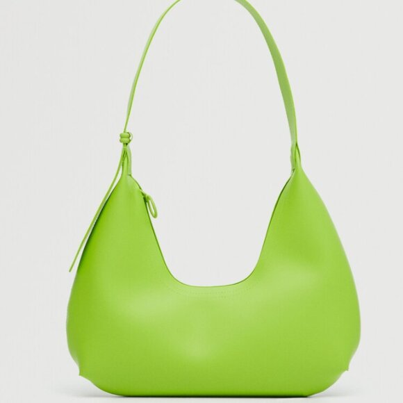 Mango Fluor shoulder bag - Bright Lime Green - Picture 1 of 10